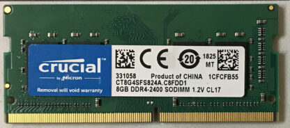 8GB 1Rx8 PC4-2400 Crucial