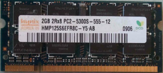 2GB 2Rx8 PC2-5300S-555-12 Hynix